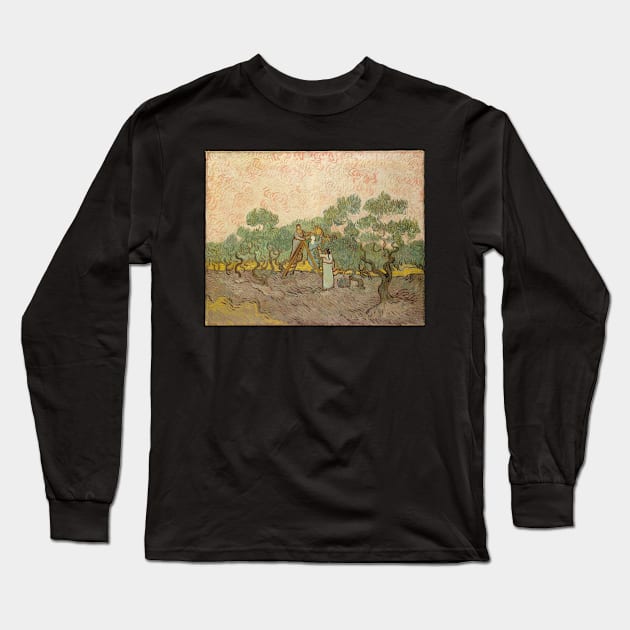 Women Picking Olives Long Sleeve T-Shirt by VincentvanGogh